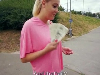 Public Dick Sucking For Cash from Czech Amateur Slut 27