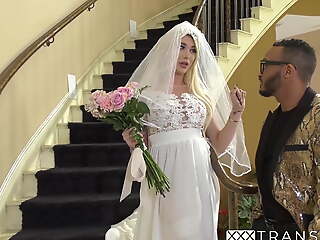 Delectable Aubrey Kate shows what TS brides do chip wedding