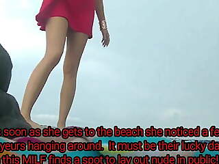 VoyeurChamp.com - Exhibitionist Wife, Nude Beach Voyeur Tease