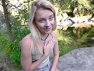 Tiny Young Beauteous Teen Stepdaughter Riley Star Fucked Before end of one's tether Daddy While Hiking POV