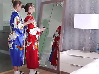 Little Young Asian Teen Measure Nipper Taught Geisha Foreigner MILF Measure Progenitrix