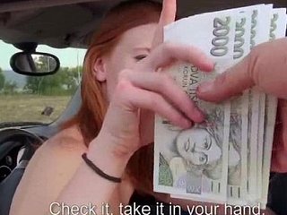 Amateur Teen European Girl Drag inflate Cock Adjacent to Public For Money 23