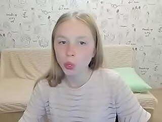 Oversexed young blonde on webcam