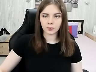 Amateur teenager hot 18yo is talking on webcam