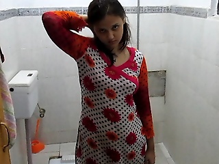 Sexy Indian Bhabhi In Bathroom Taking Shower Filmed By Her Husband – Powerful Hindi Audio