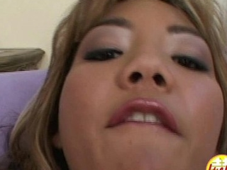 Threesome anal sex DP for young asian bitch sucking cum and fuck two cocks deep