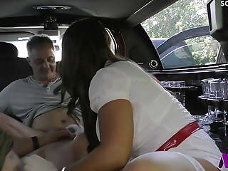 German Big Tits Mature X Susi Picks Not far from Strangers For Car Orgy Sex