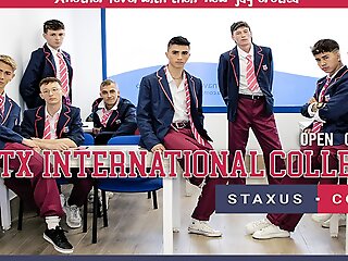 1x02 Staxus International College  (Story And Sex) : Latinos College Students Have Sex Probe School!