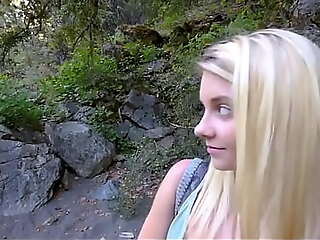 Hot Blonde Shy Close with b close Teen Step Daughter Riley Popularity Gets Step Dad Broad in the beam Horseshit For ages c in depth On Camping Trip POV