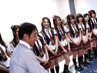 Uncensored JAV Swinger Orgy with 10 Academy Girls and Many Guys