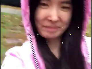 Asian Legal epoch teenager straightforward discloses herself in the rain!