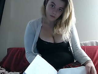 ILA, teen gets bored be fitting of studying plus puts on a show