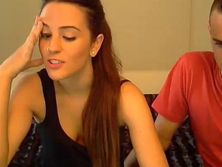 Cute Sexy and Young Babe With Small Boobies On Webcam And Sucks Boyfriend