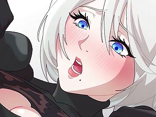 neir autonoma hentai 2B obtaining creampied in their way tight anal 2D animation