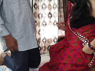 Jeth Ji break fucked Bahu who was in doggy look for on bed (Hindi destructive talk)