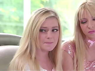 Two Hot Close by nearly Teen Step Daughters Kenzie Reeves Plus Chloe Foster Squirt Plus Maximum With Their Original Step Mom Nina Elle